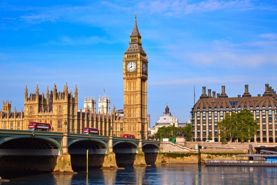 London - Thames river and Big Ben Clock Tower