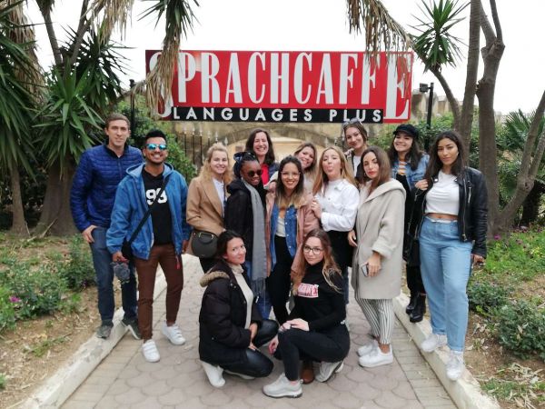 Grupa studentów na kursach Sprachcaffe