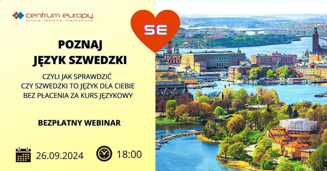 Webinar na temat języka szwedzkiego